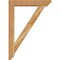 Ekena Millwork Traditional Slat Rough Sawn Bracket w/ Offset Brace, Western Red Cedar, 6"W x 30"D x 42"H BKT0604X30X42TRA06RWR - alternate 2